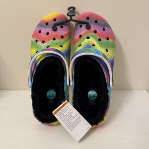 Crocs Classic Lined Tie Dye Clogs Men 12 Shoes Slip-On NWT Past Season Sold Out